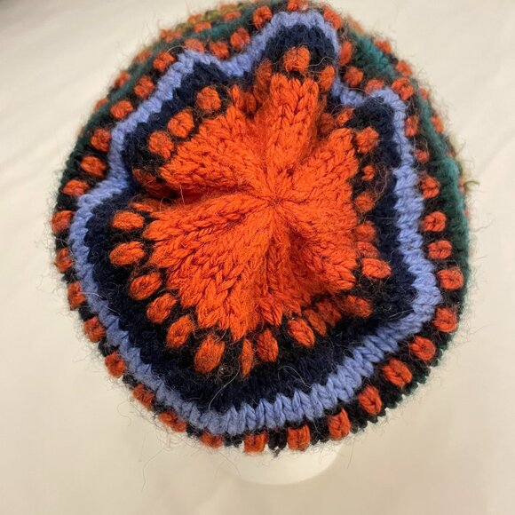 Hand Knitted Alpaca Wool Beanie Hat - Picture 3 of 6